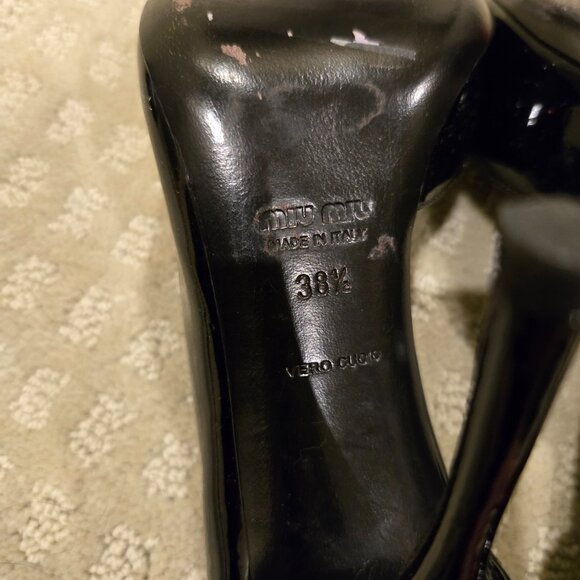 Miu Miu Patent Black Pumps - Picture 6 of 8